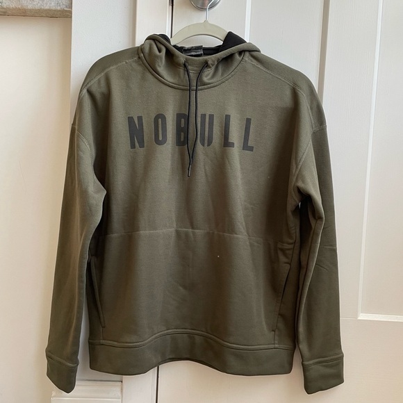 NOBULL Men’s Army Green Training Athletic Performance Hoodie Size Small - Picture 1 of 9